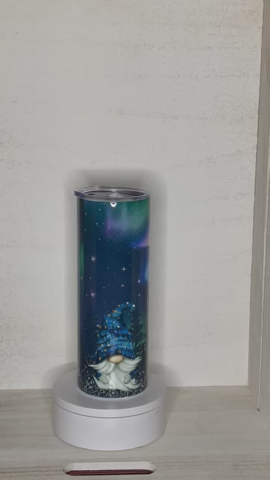 Northern Lights and Gnomes Tumbler