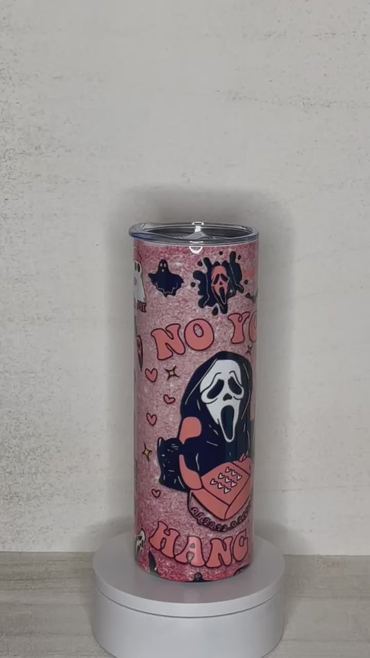 Pink Sparkle Ghostface Tumbler