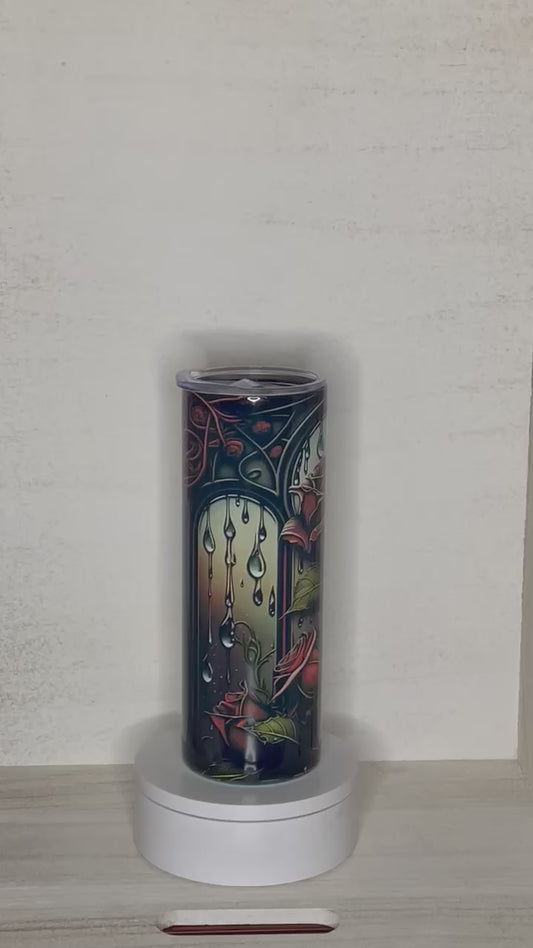 Beauty and the Beast Rose Tumbler