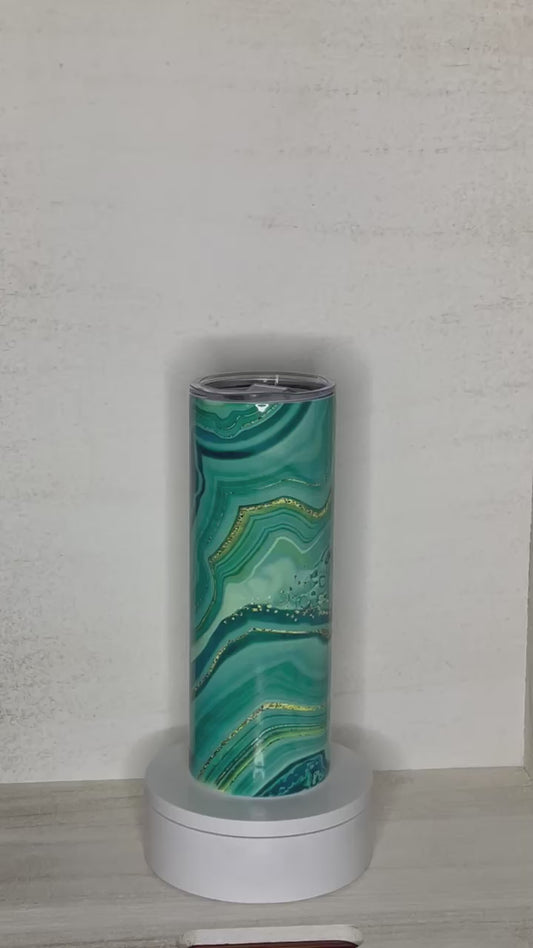 Blue/Green Swirl Tumbler