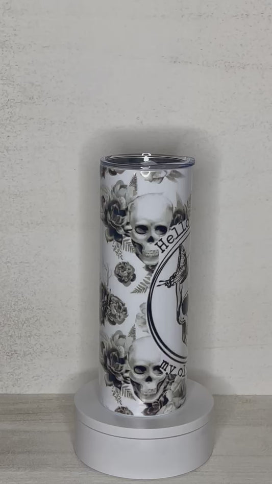 Black and White Skull Tumbler