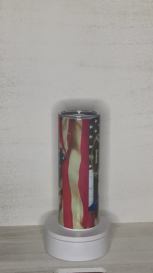 Patriotic Firefighter Tumbler